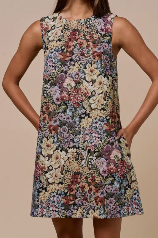 Floral Jacquard Dress